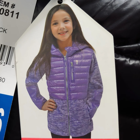 Free Country Black Hybrid Hooded Jacket Size Girl's Large 14/16 NEW with TAGS - Picture 14 of 14